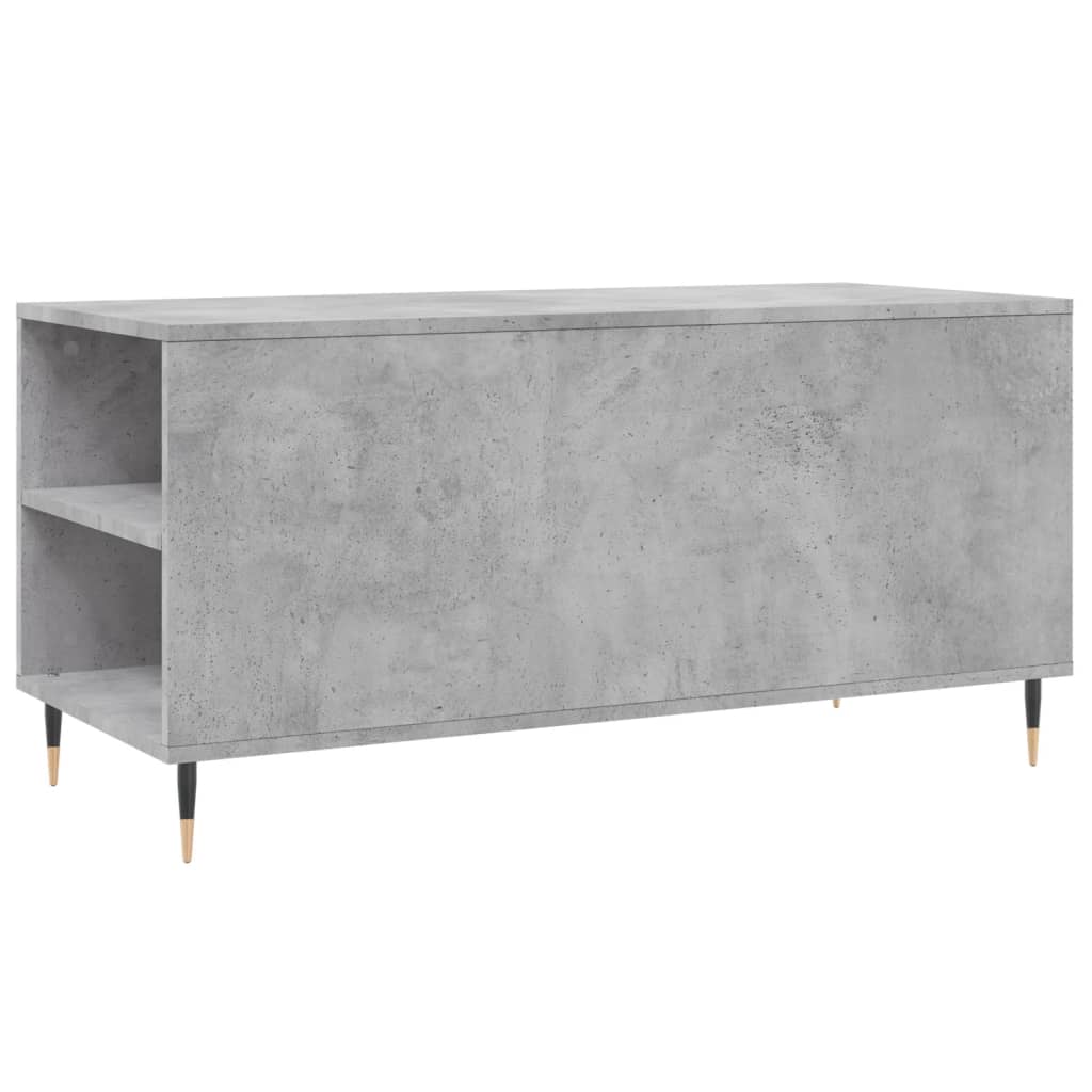 Table basse gris béton 102x44,5x50 cm bois d'ingénierie - XIOS
