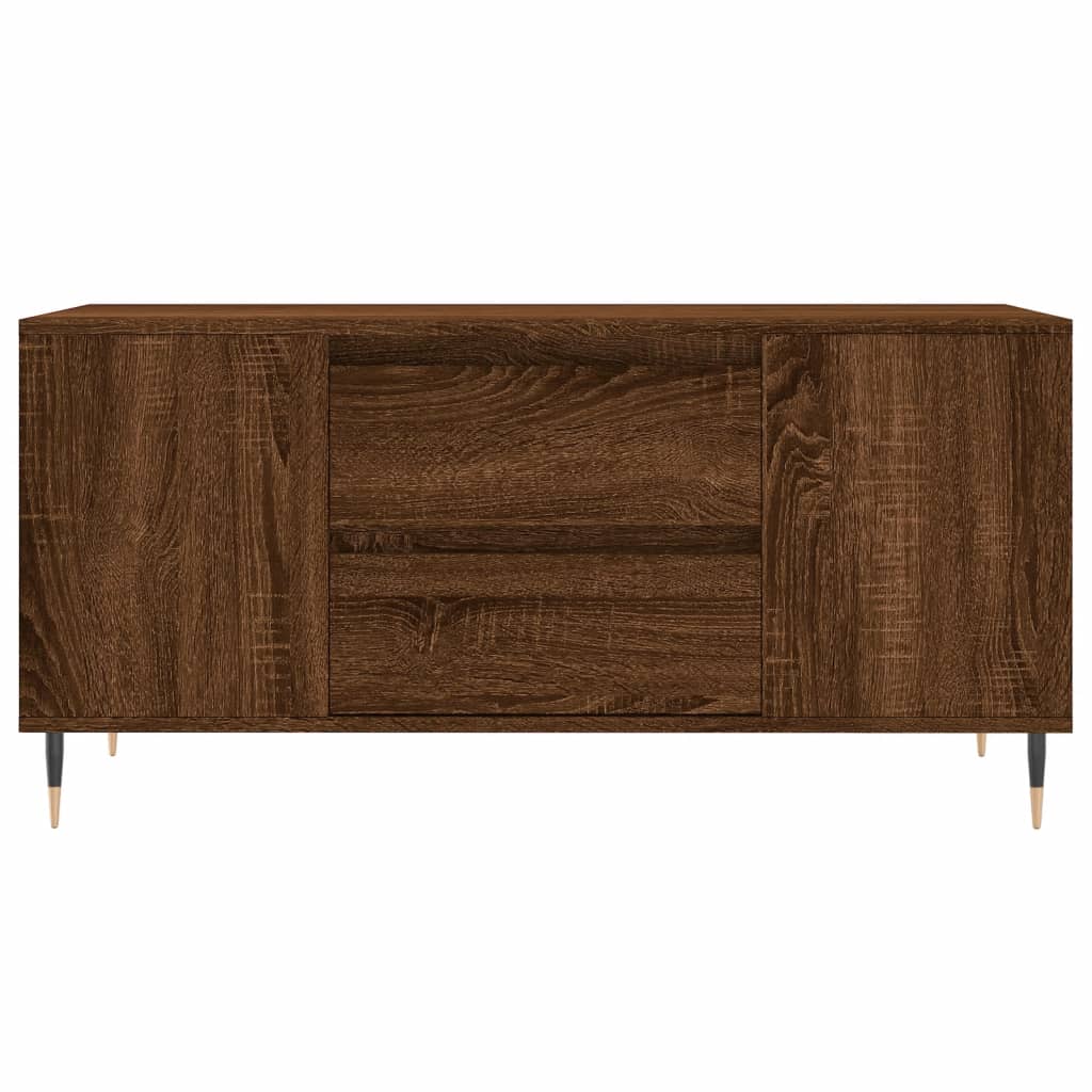 Table basse chêne marron 102x44,5x50 cm bois d'ingénierie - XIOS