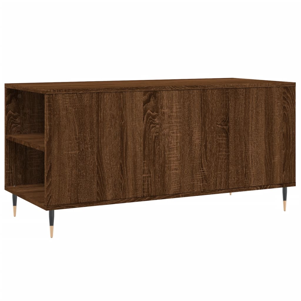 Table basse chêne marron 102x44,5x50 cm bois d'ingénierie - XIOS