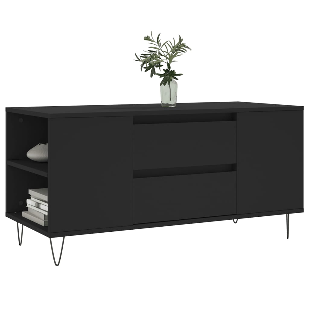 Table basse noir 102x44,5x50 cm bois d'ingénierie - XIOS