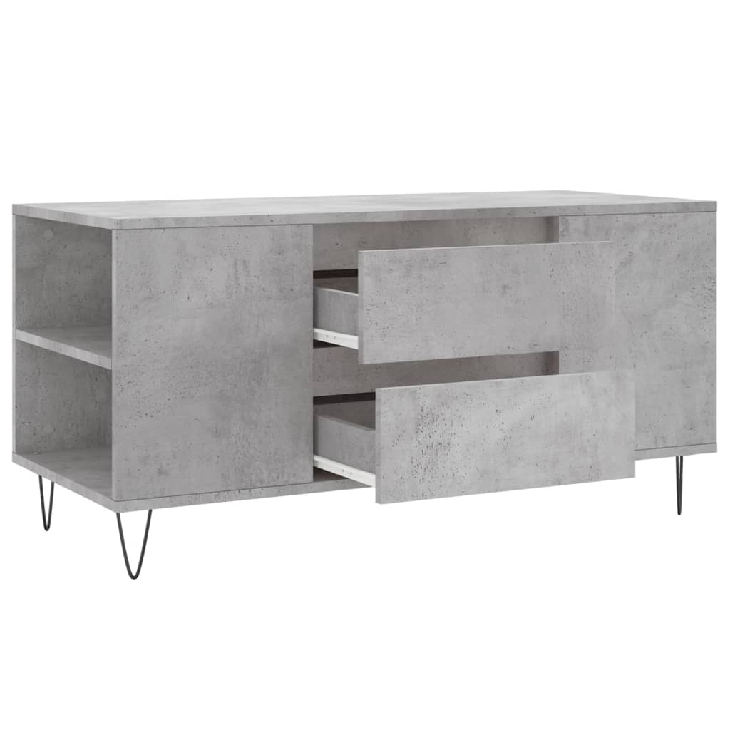 Table basse gris béton 102x44,5x50 cm bois d'ingénierie - XIOS
