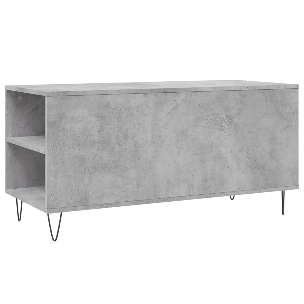 Table basse gris béton 102x44,5x50 cm bois d'ingénierie - XIOS