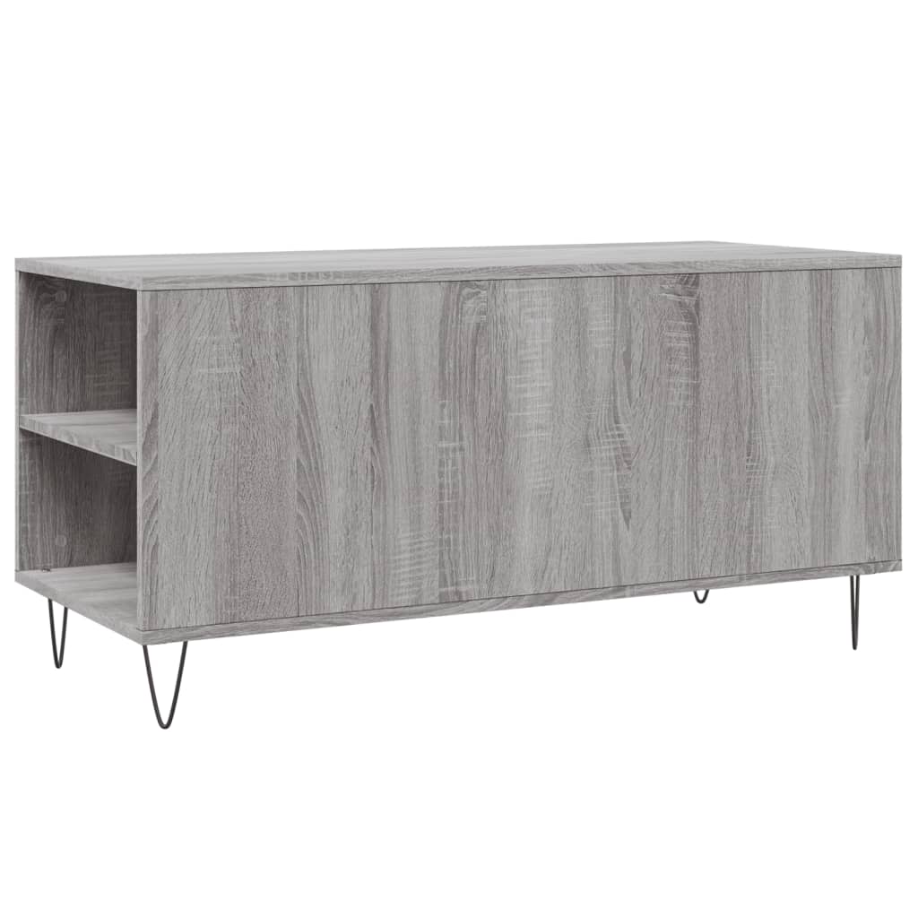Table basse sonoma gris 102x44,5x50 cm bois d'ingénierie - XIOS