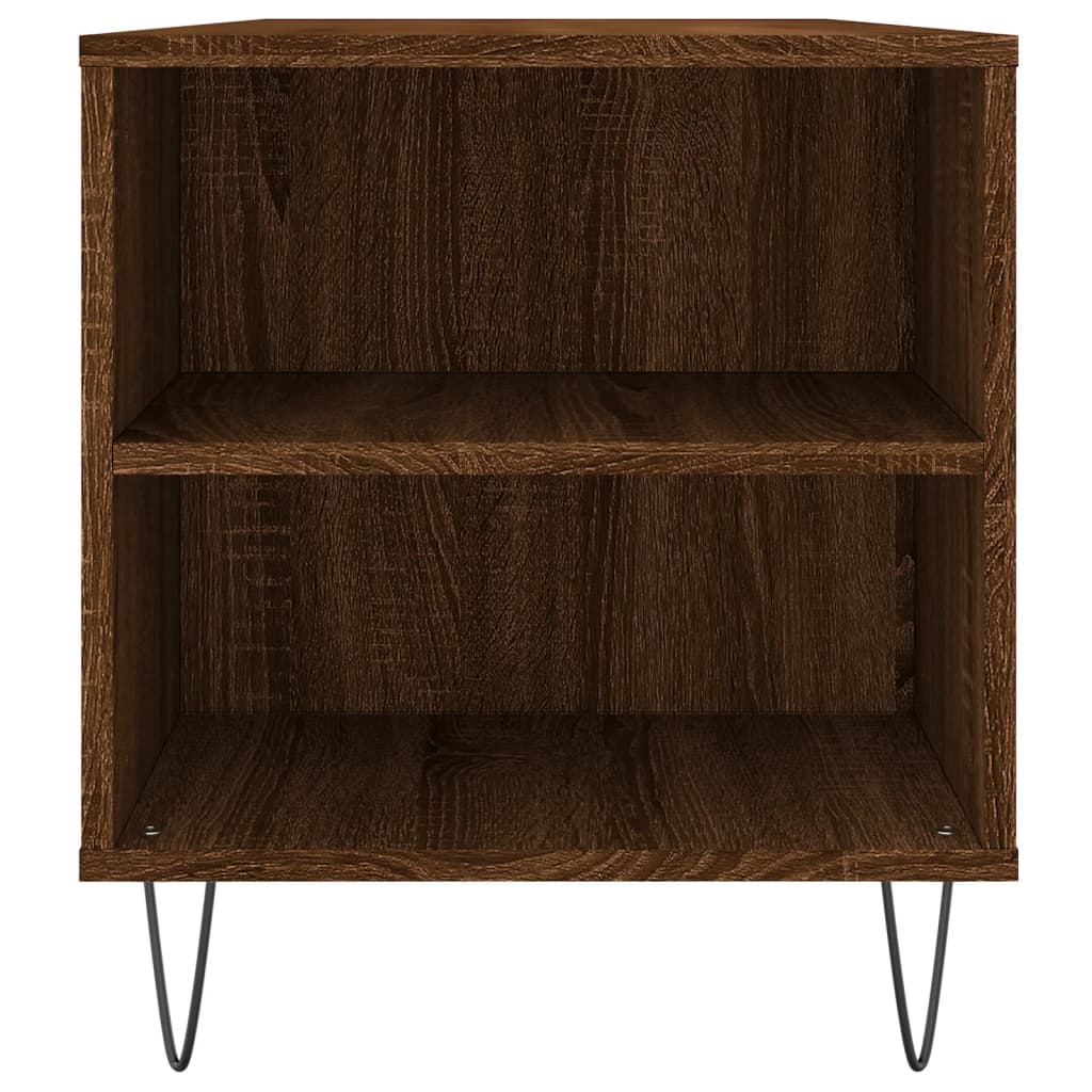 Table basse chêne marron 102x44,5x50 cm bois d'ingénierie - XIOS