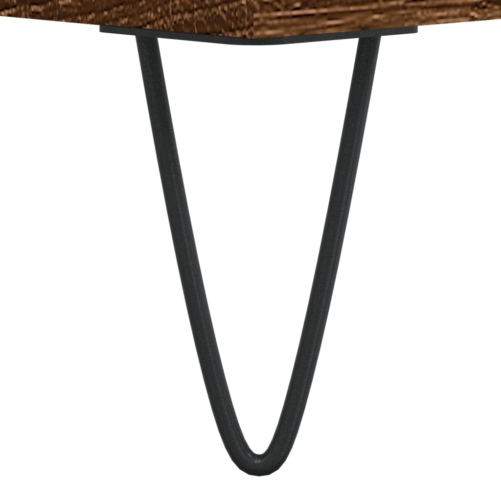 Table basse chêne marron 102x44,5x50 cm bois d'ingénierie - XIOS