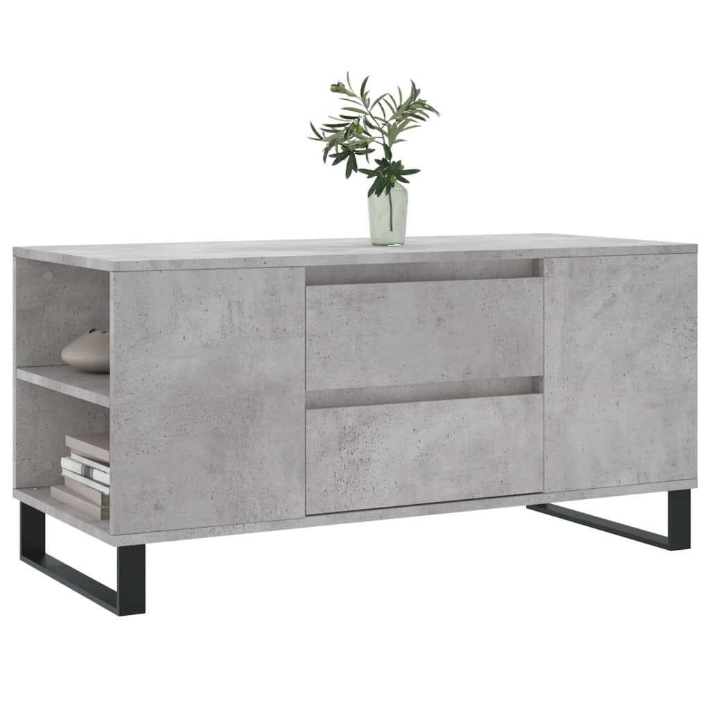 Table basse gris béton 102x44,5x50 cm bois d'ingénierie - XIOS