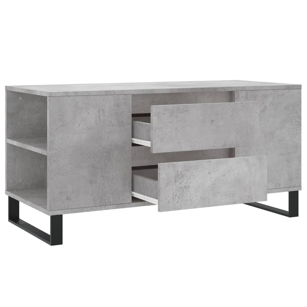 Table basse gris béton 102x44,5x50 cm bois d'ingénierie - XIOS