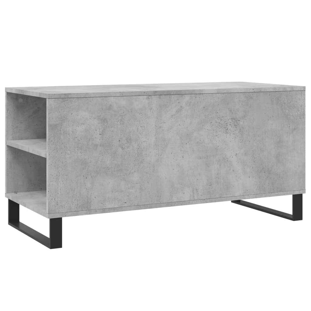 Table basse gris béton 102x44,5x50 cm bois d'ingénierie - XIOS