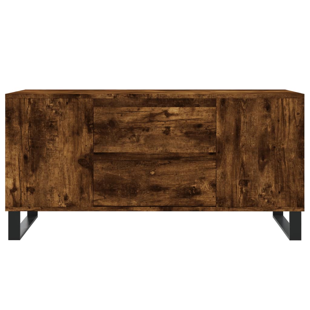 Table basse chêne fumé 102x44,5x50 cm bois d'ingénierie - XIOS