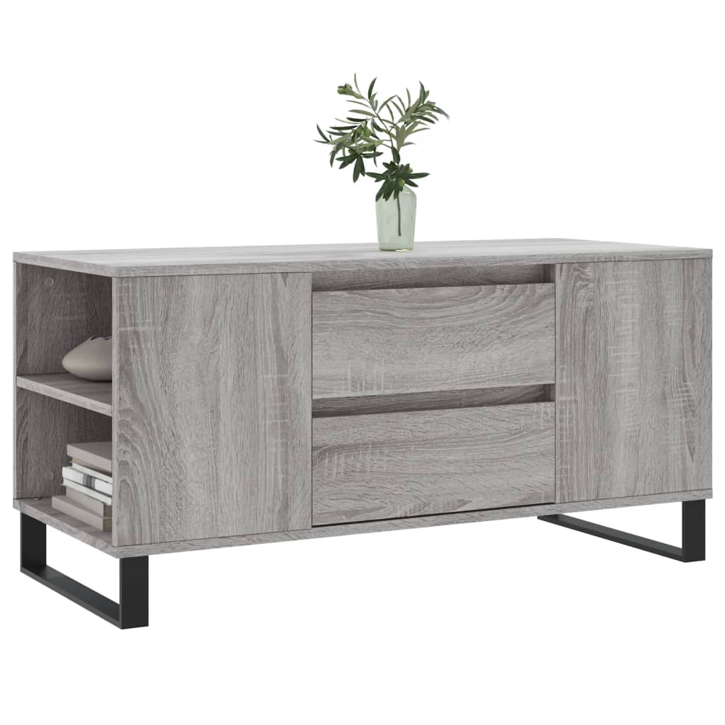 Table basse sonoma gris 102x44,5x50 cm bois d'ingénierie - XIOS