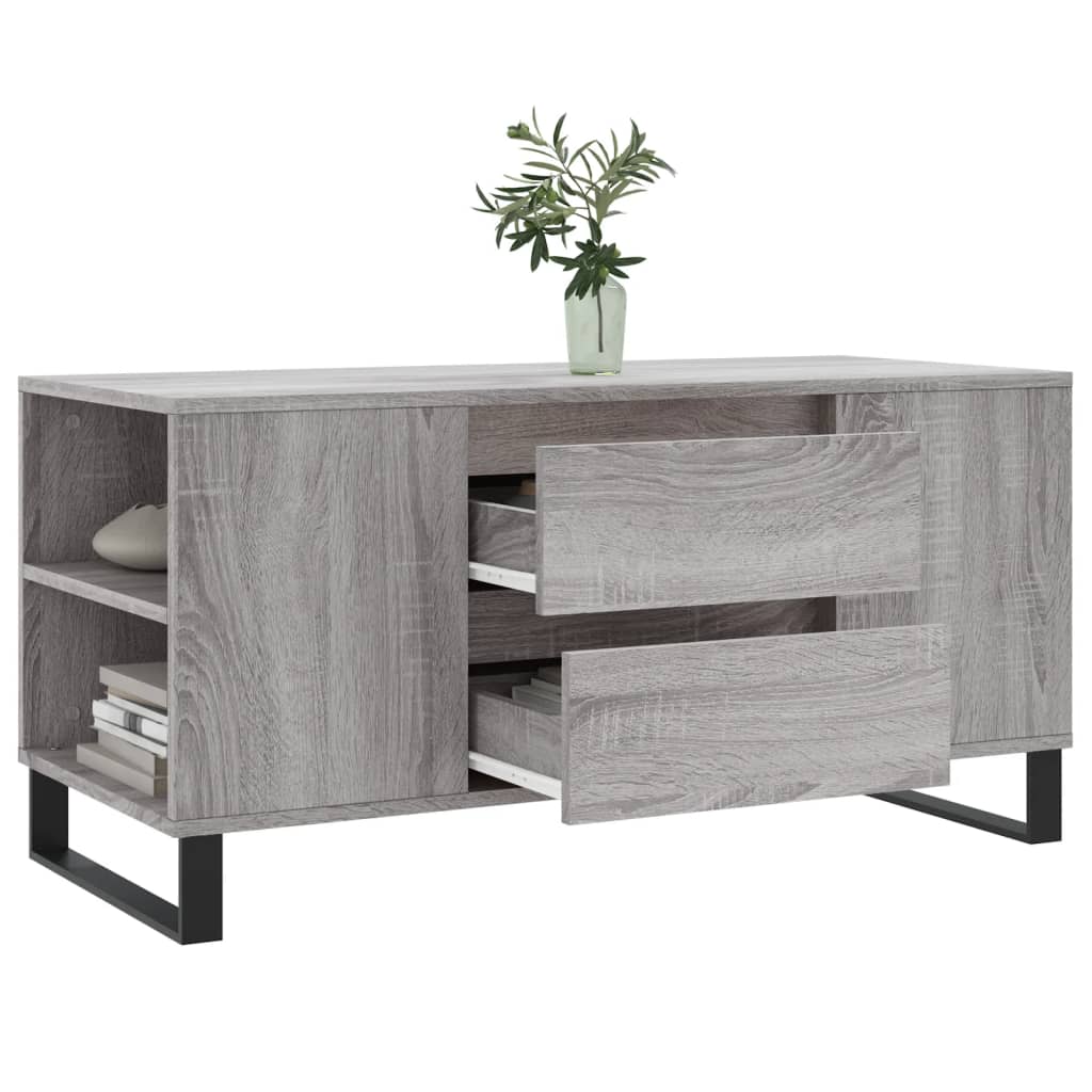 Table basse sonoma gris 102x44,5x50 cm bois d'ingénierie - XIOS