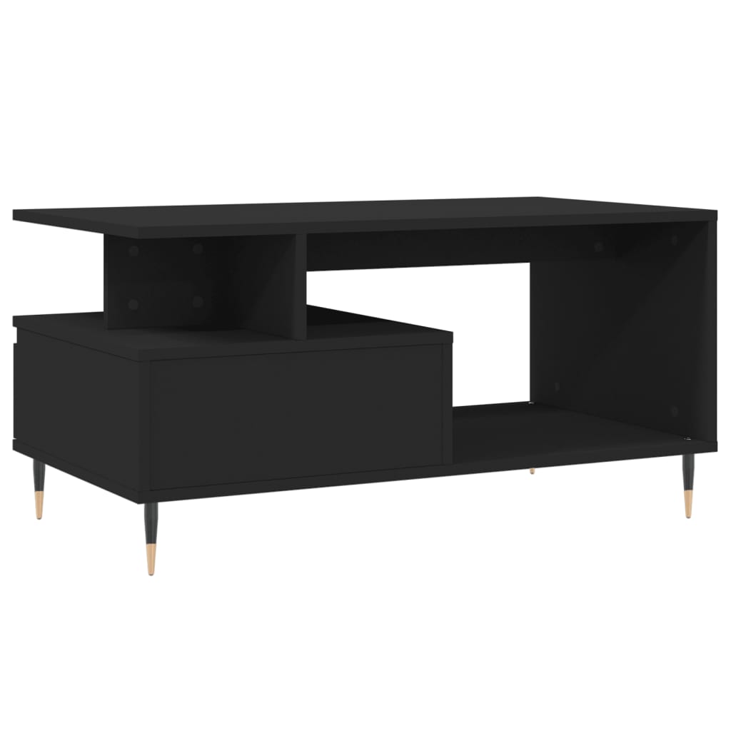 Table basse Noir 90x49x45 cm Bois d'ingénierie - XIOS