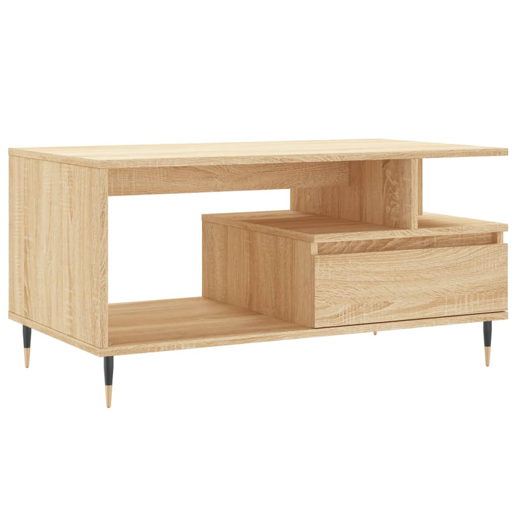 Table basse Chêne sonoma 90x49x45 cm Bois d'ingénierie - XIOS
