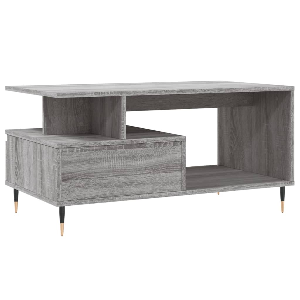 Table basse Sonoma gris 90x49x45 cm Bois d'ingénierie - XIOS