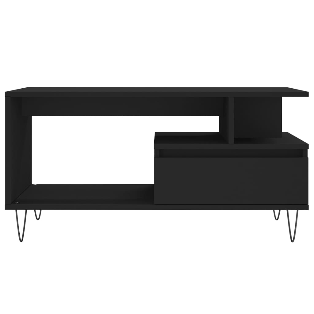 Table basse Noir 90x49x45 cm Bois d'ingénierie - XIOS