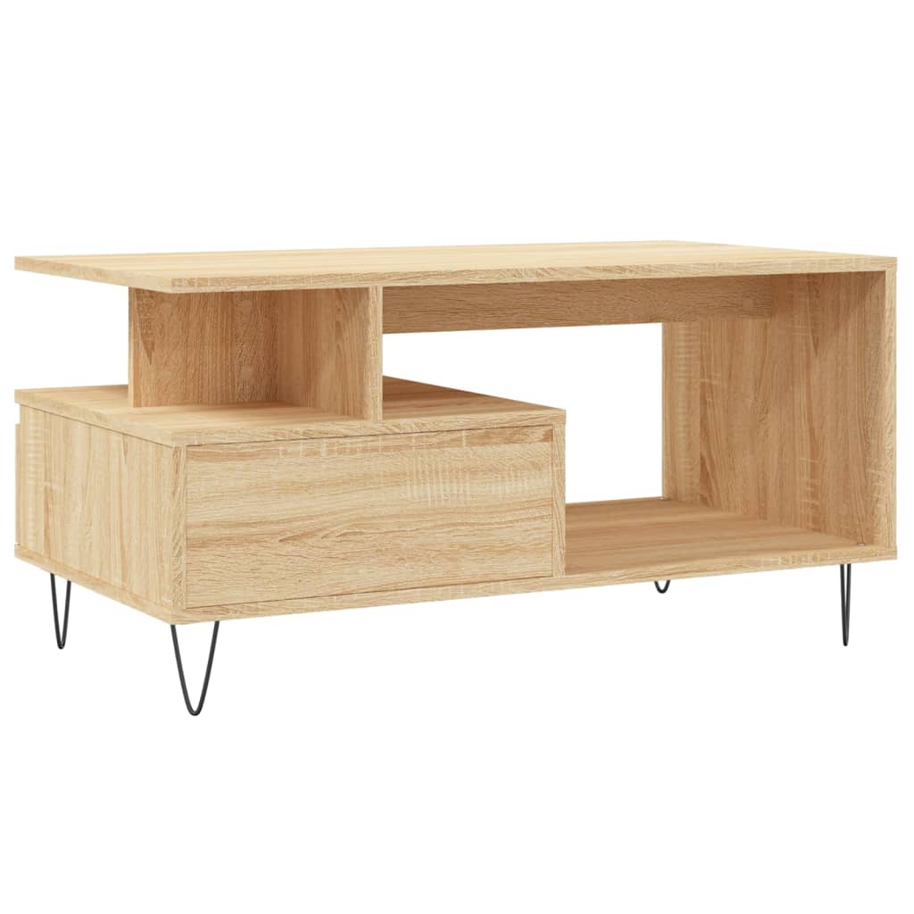 Table basse Chêne sonoma 90x49x45 cm Bois d'ingénierie - XIOS
