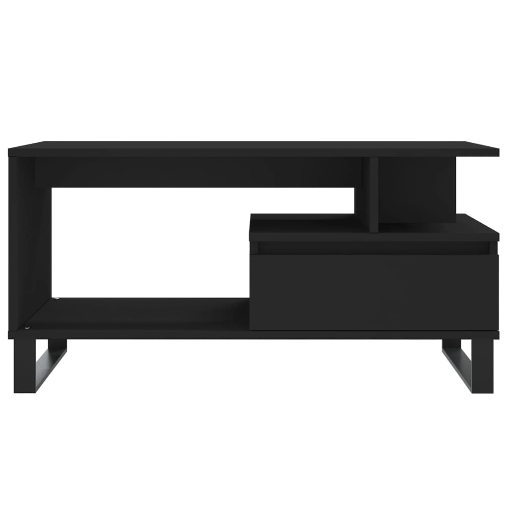 Table basse Noir 90x49x45 cm Bois d'ingénierie - XIOS