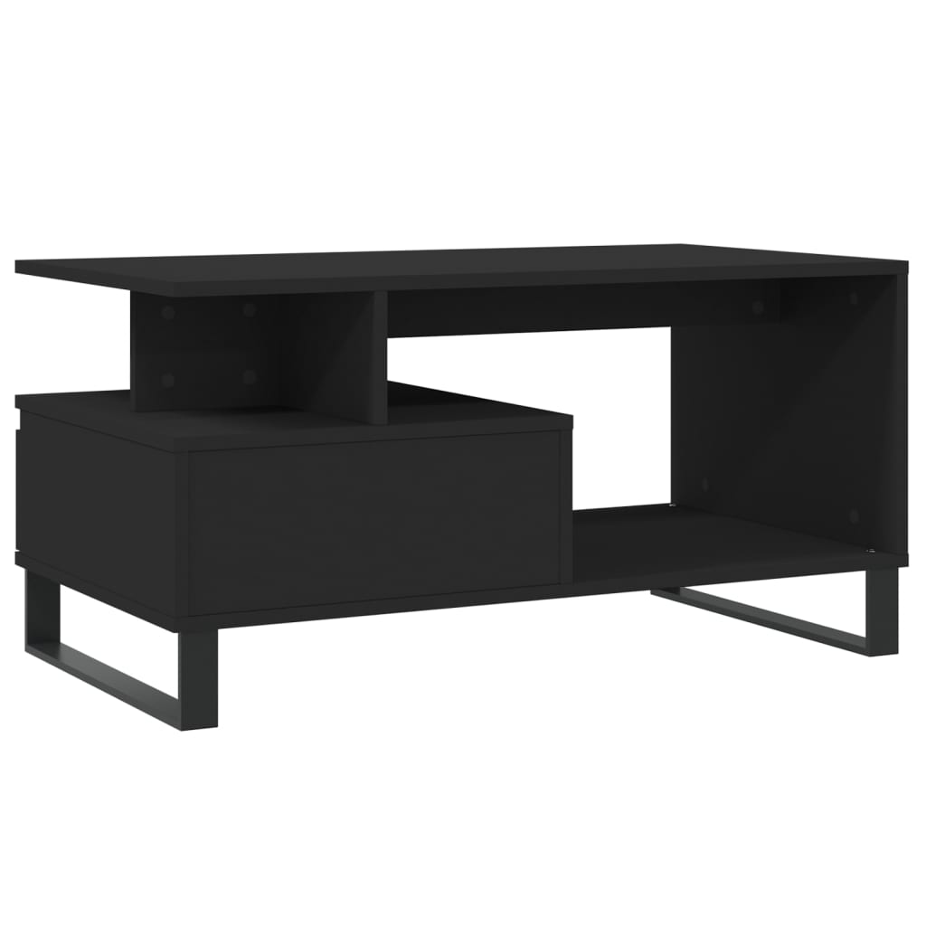 Table basse Noir 90x49x45 cm Bois d'ingénierie - XIOS