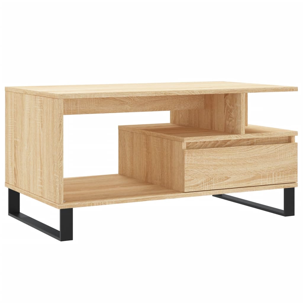 Table basse Chêne sonoma 90x49x45 cm Bois d'ingénierie - XIOS