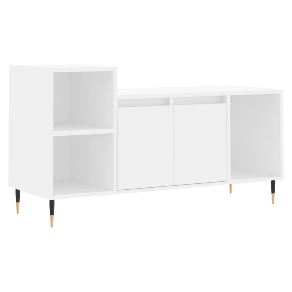 Meuble TV Blanc 100x35x55 cm Bois d'ingénierie - XIOS