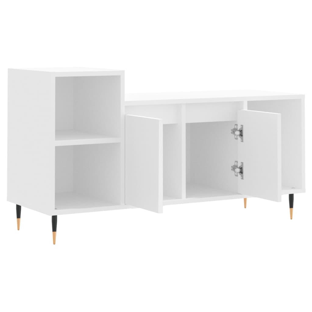 Meuble TV Blanc 100x35x55 cm Bois d'ingénierie - XIOS