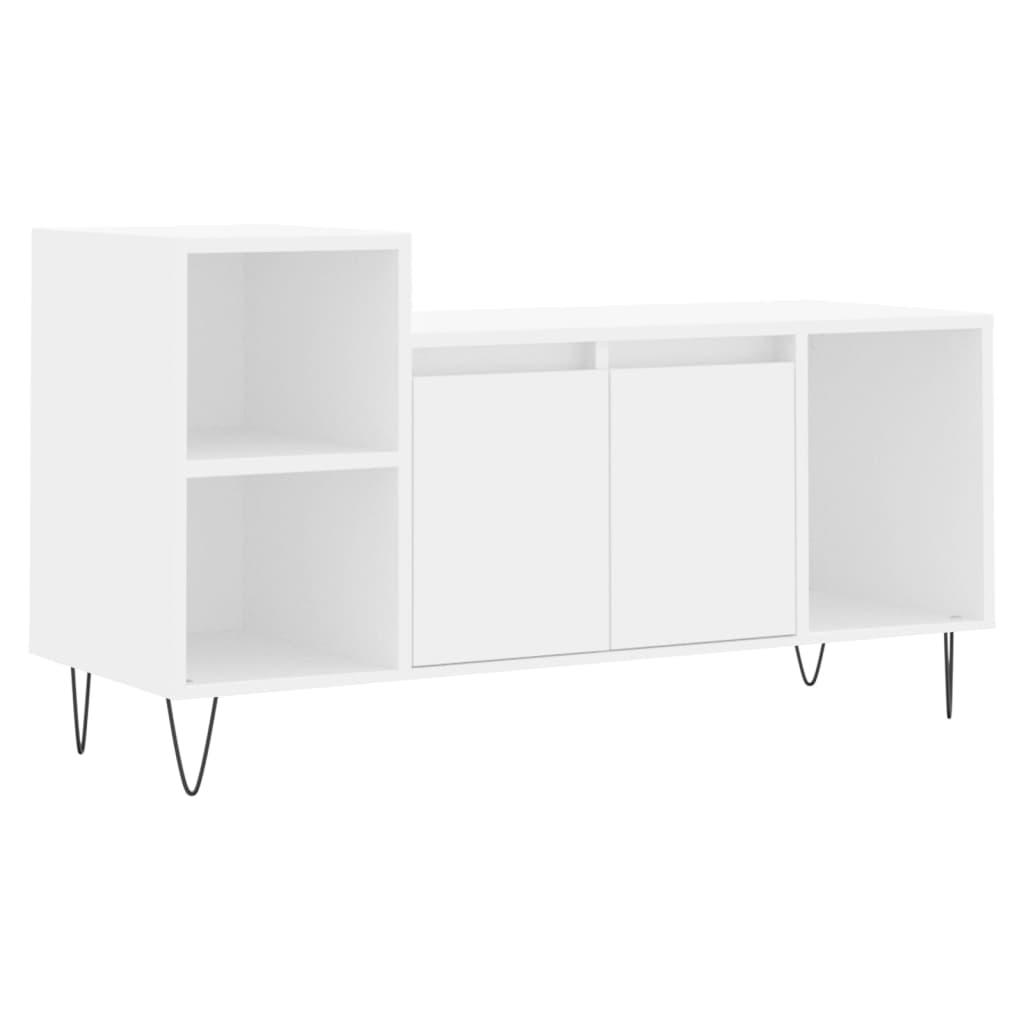 Meuble TV Blanc 100x35x55 cm Bois d'ingénierie - XIOS