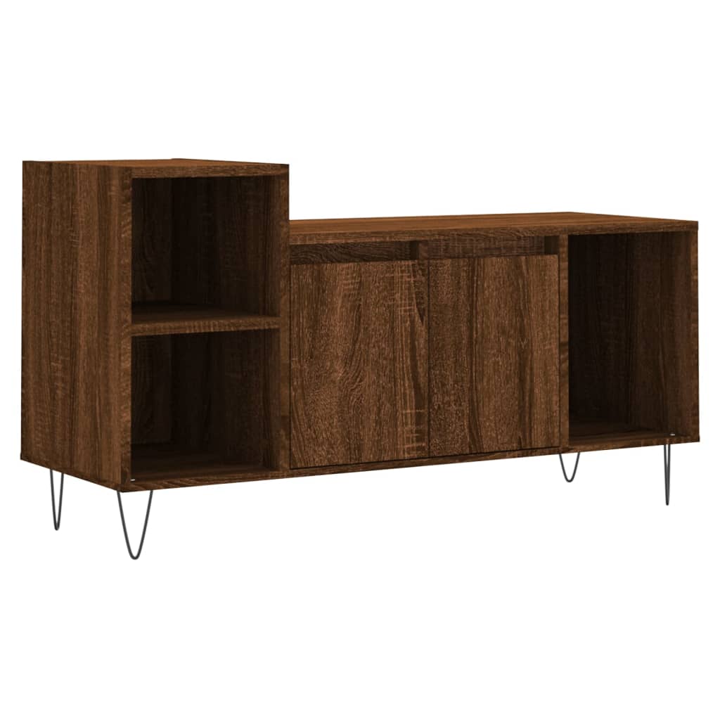 Meuble TV Chêne marron 100x35x55 cm Bois d'ingénierie - XIOS