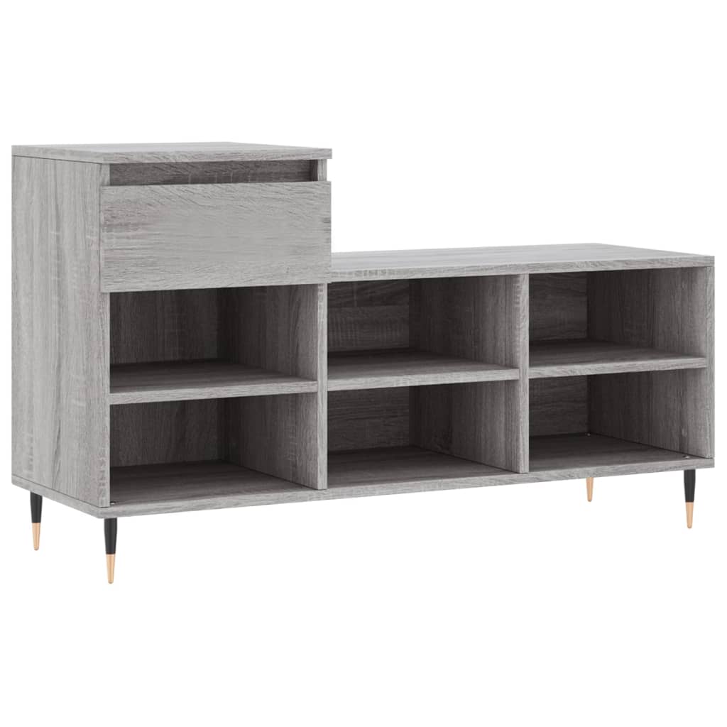 Armoire à chaussures Sonoma gris 102x36x60 cm Bois d'ingénierie - XIOS