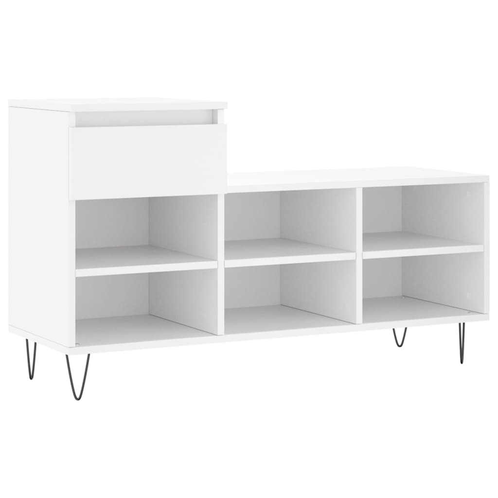 Armoire à chaussures Blanc 102x36x60 cm Bois d'ingénierie - XIOS