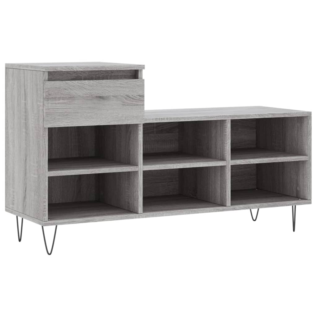 Armoire à chaussures Sonoma gris 102x36x60 cm Bois d'ingénierie - XIOS