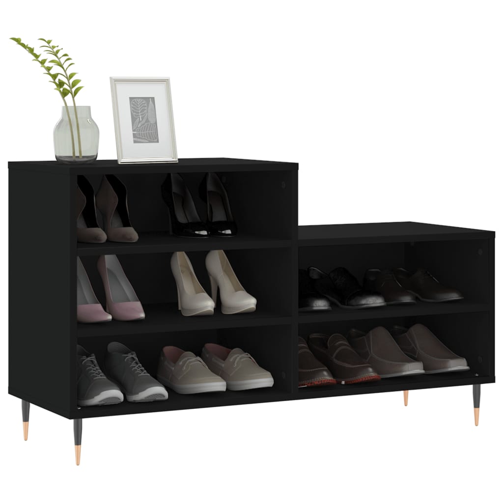 Armoire à chaussures Noir 102x36x60 cm Bois d'ingénierie - XIOS