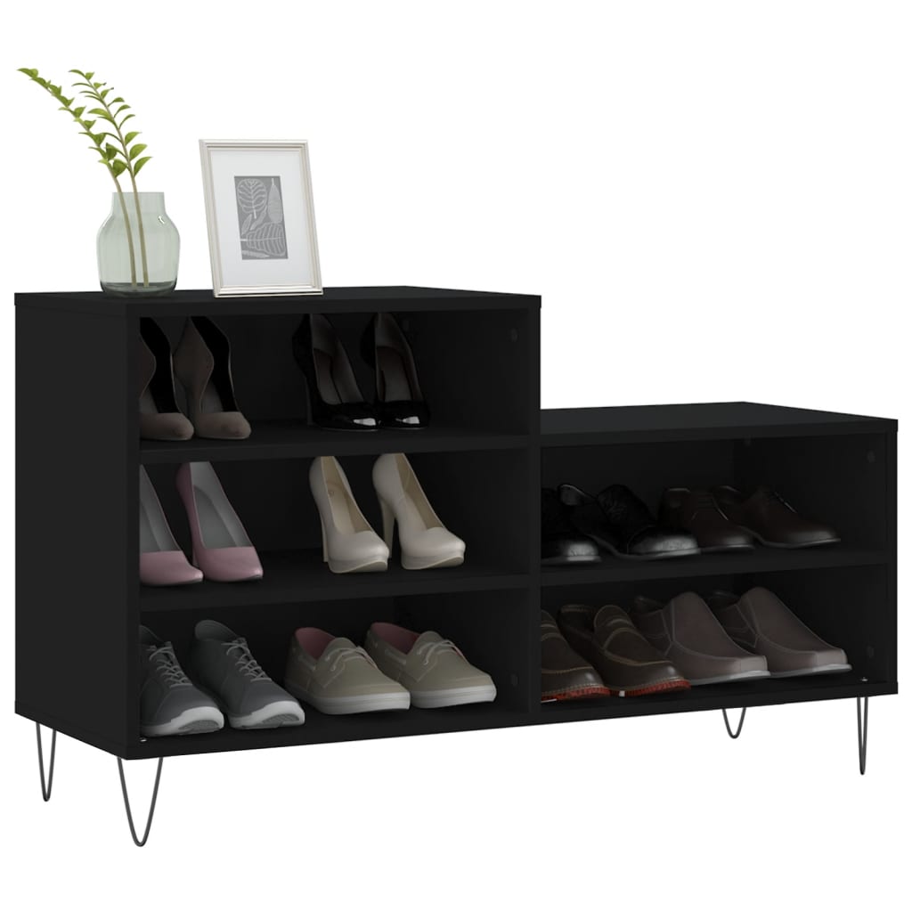Armoire à chaussures Noir 102x36x60 cm Bois d'ingénierie - XIOS