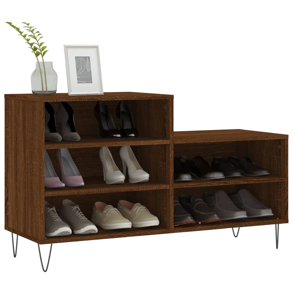 Armoire à chaussures Chêne marron 102x36x60cm Bois d'ingénierie - XIOS