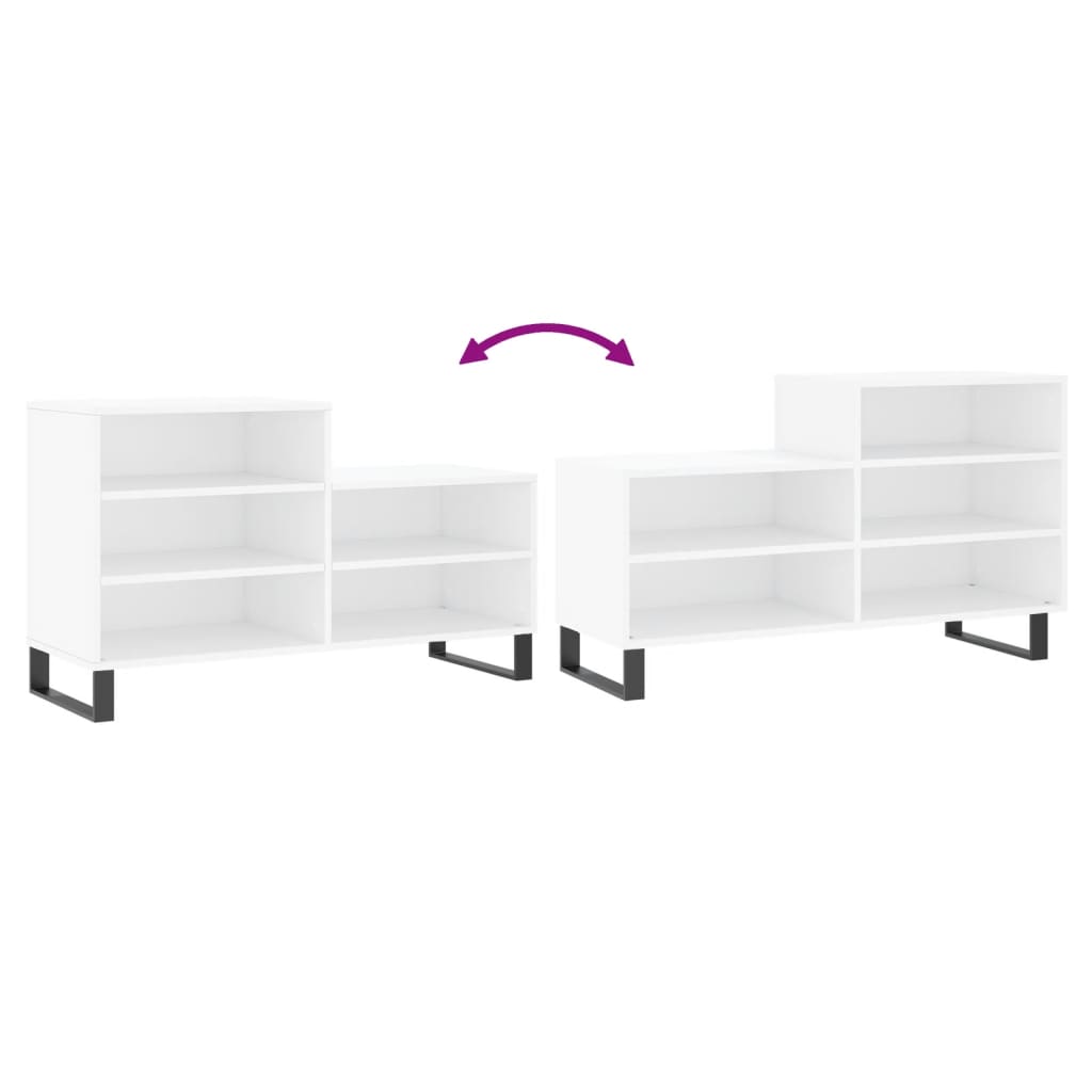 Armoire à chaussures Blanc 102x36x60 cm Bois d'ingénierie - XIOS