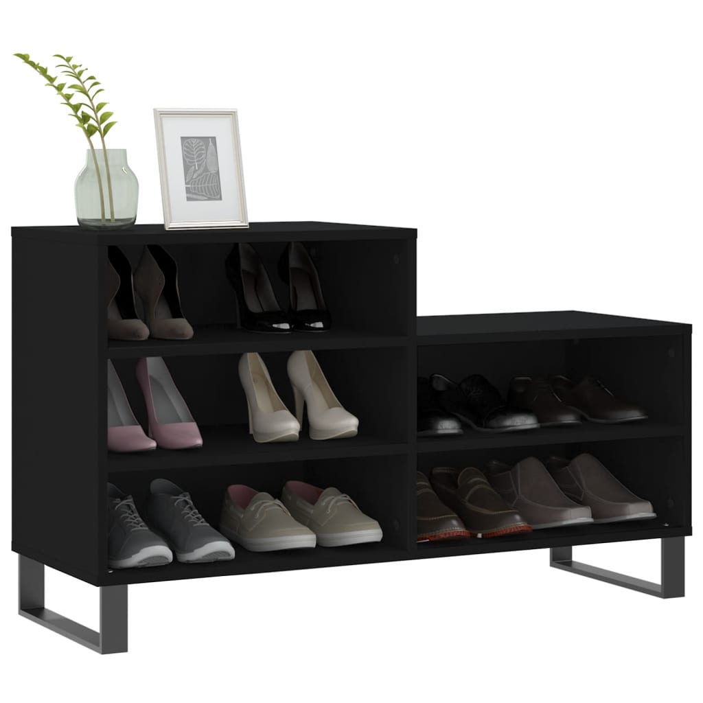 Armoire à chaussures Noir 102x36x60 cm Bois d'ingénierie - XIOS