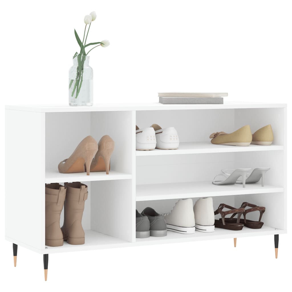 Armoire à chaussures Blanc 102x36x60 cm Bois d'ingénierie - XIOS