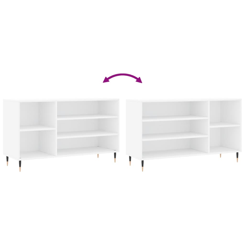 Armoire à chaussures Blanc 102x36x60 cm Bois d'ingénierie - XIOS