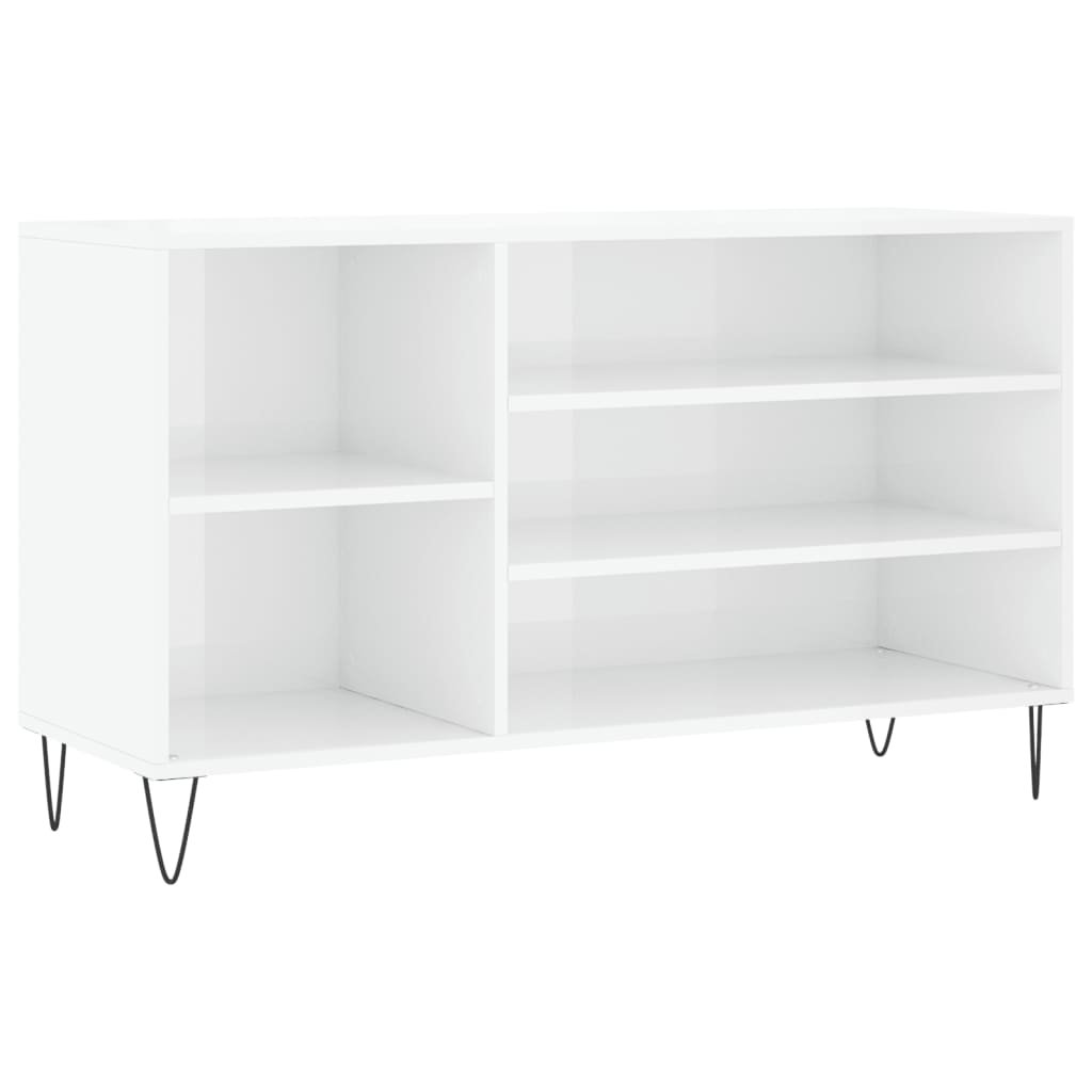 Armoire à chaussure Blanc brillant 102x36x60 cm Bois ingénierie - XIOS