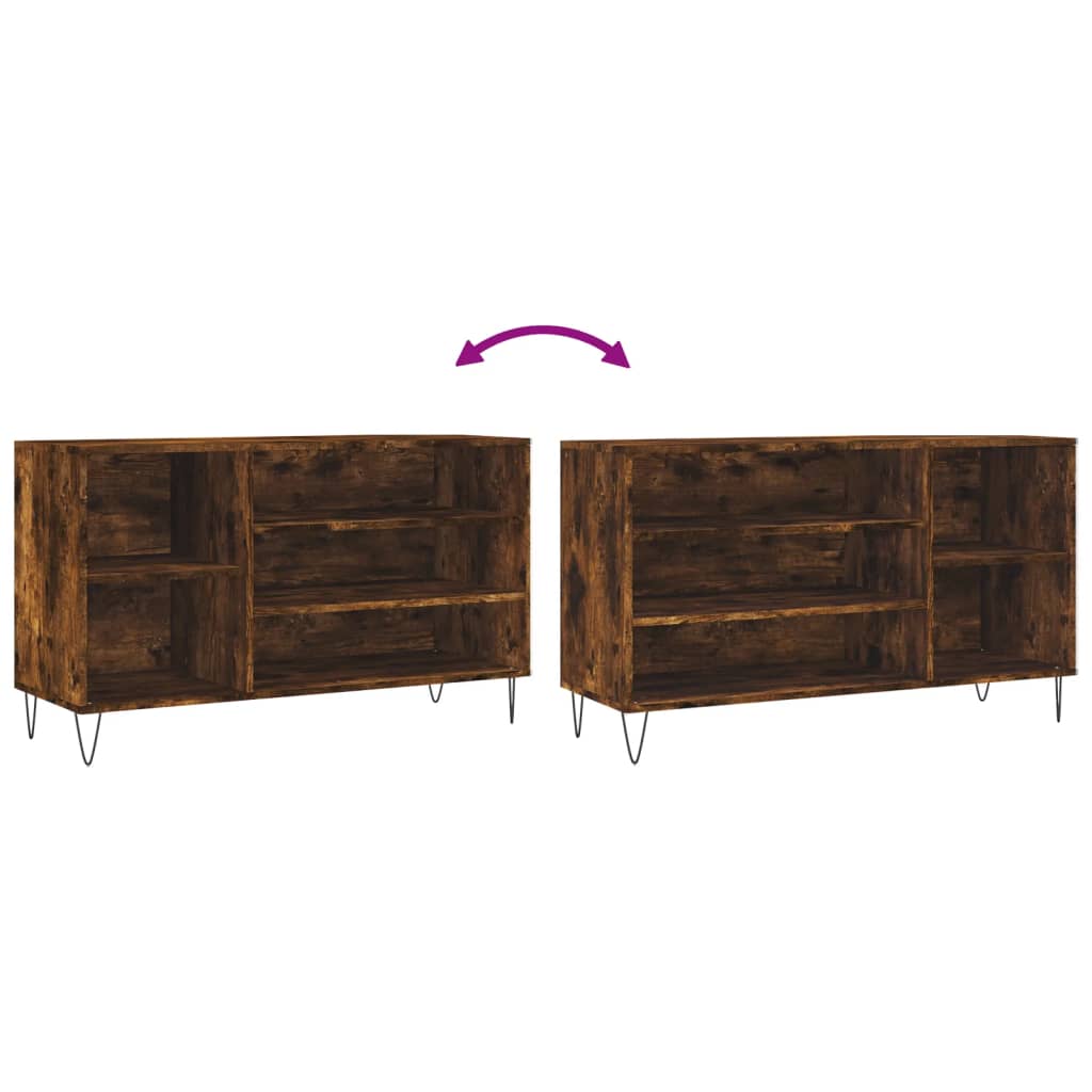 Armoire à chaussures Chêne fumé 102x36x60 cm Bois d'ingénierie - XIOS