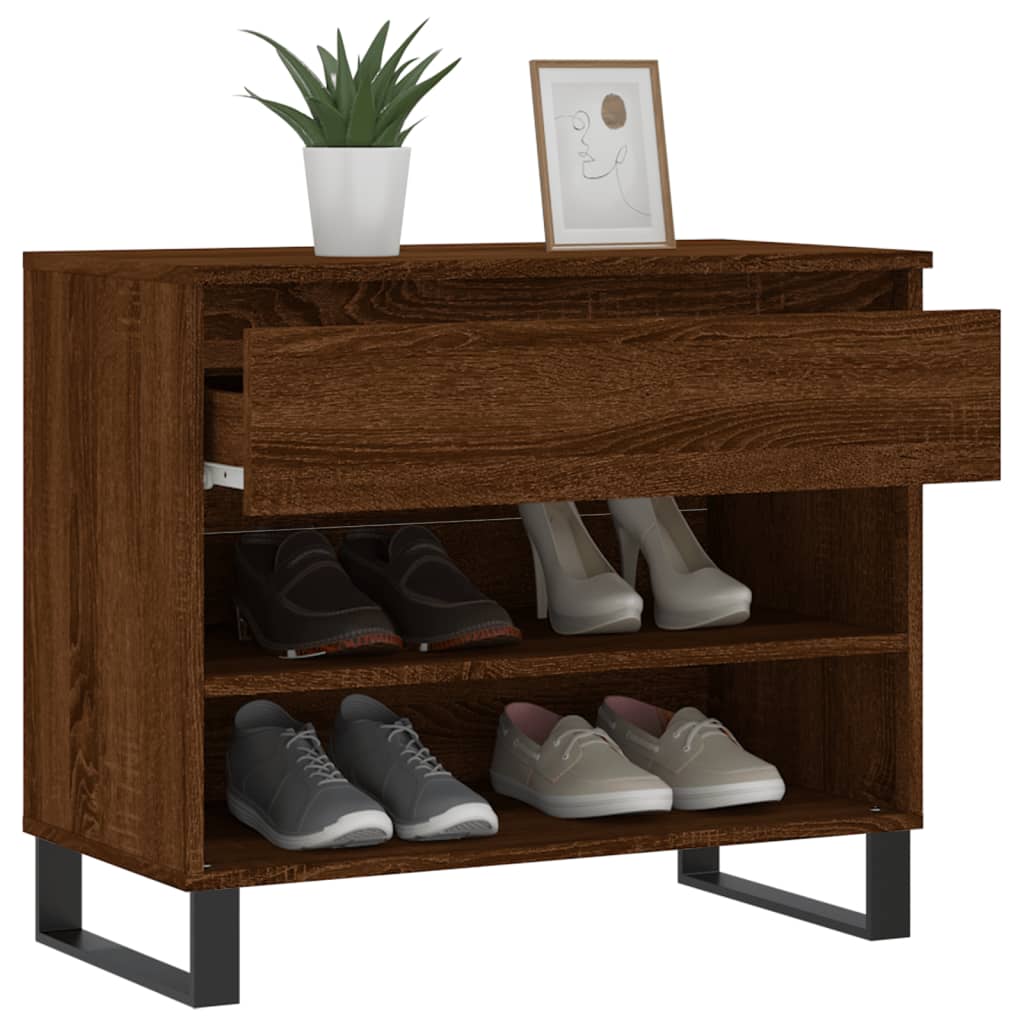 Armoire à chaussures Chêne marron 70x36x60 cm Bois d'ingénierie - XIOS