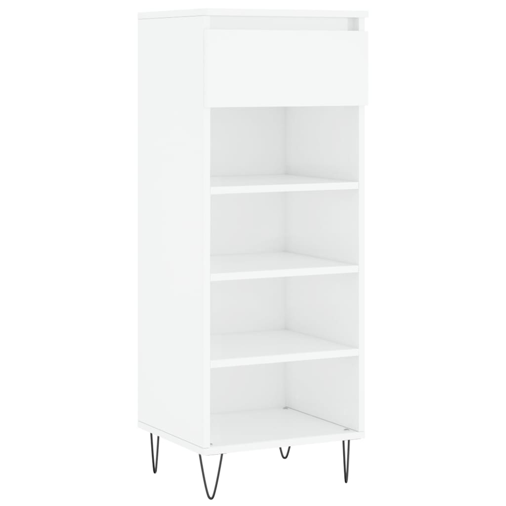 Armoire à chaussures Blanc brillant 40x36x105cm Bois ingénierie - XIOS