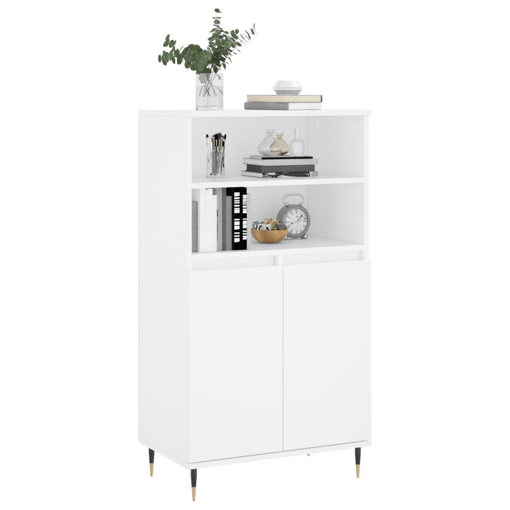 Buffet haut Blanc 60x36x110 cm Bois d'ingénierie - XIOS