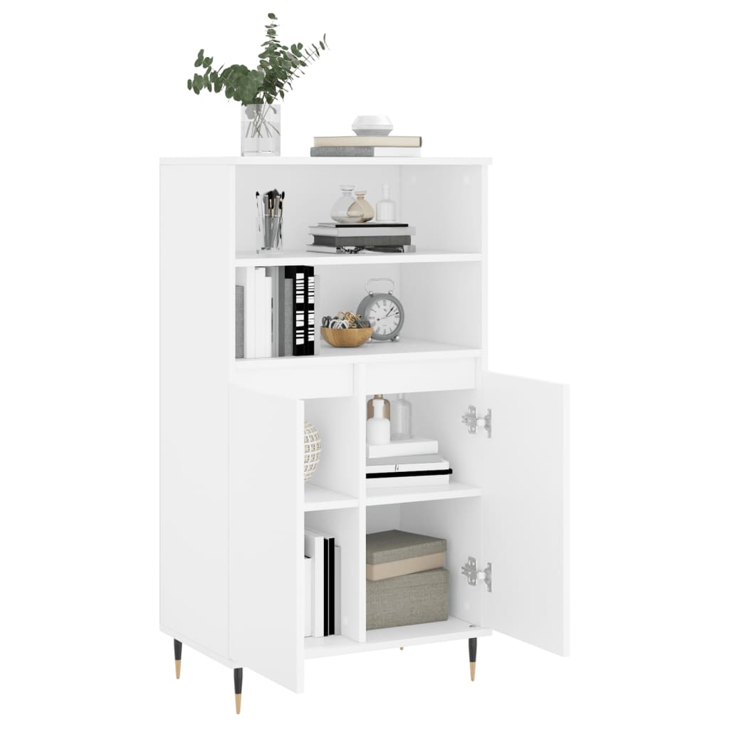 Buffet haut Blanc 60x36x110 cm Bois d'ingénierie - XIOS