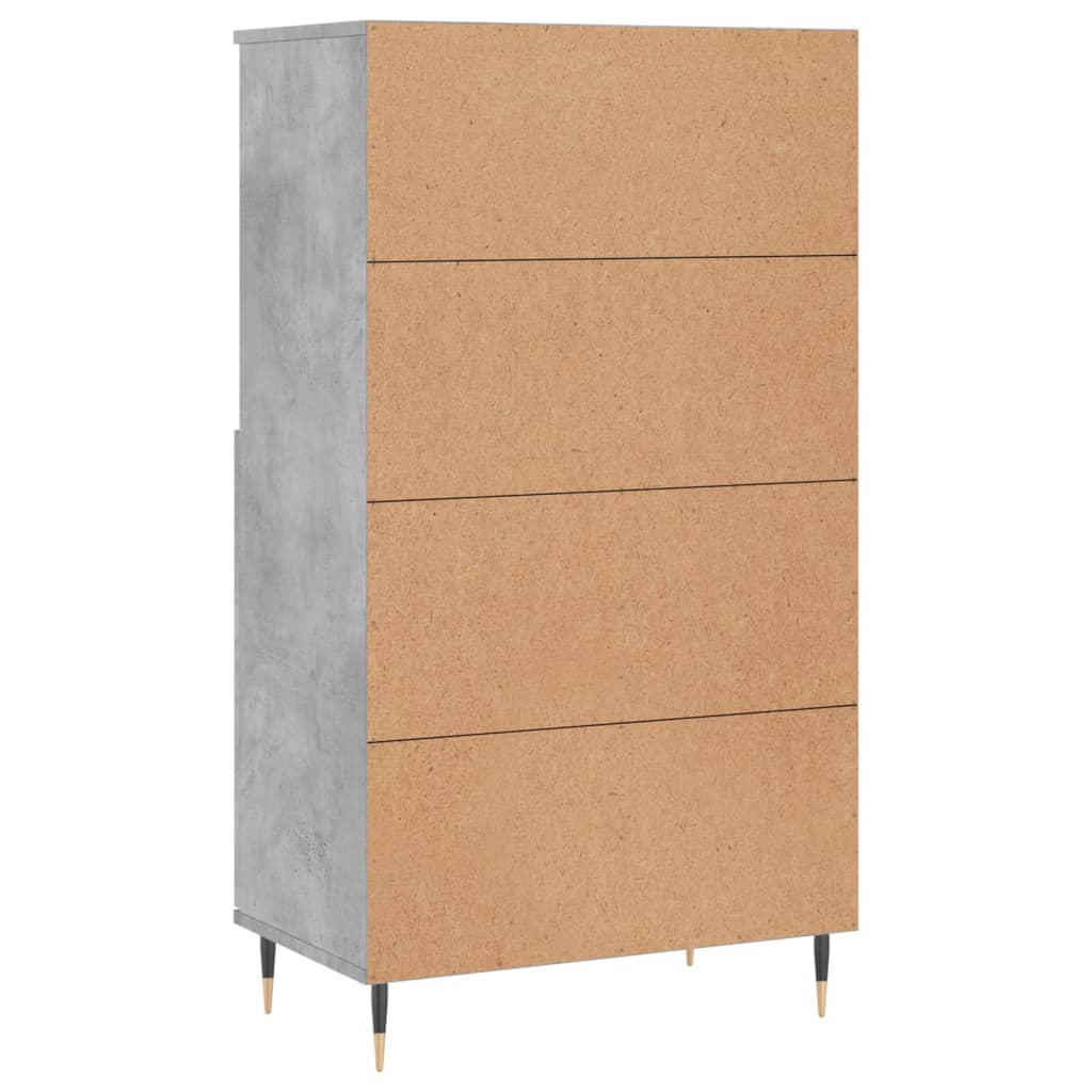 Buffet haut Gris béton 60x36x110 cm Bois d'ingénierie - XIOS