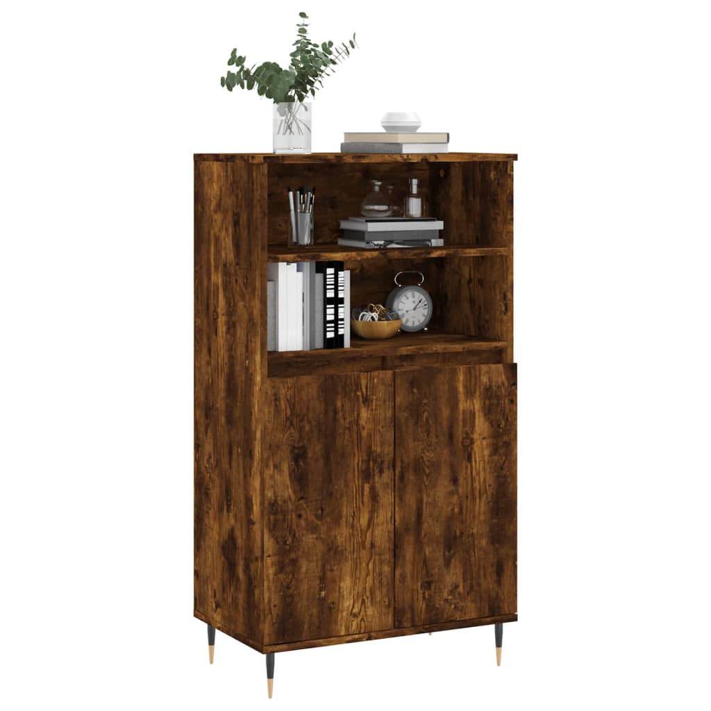 Buffet haut Chêne fumé 60x36x110 cm Bois d'ingénierie - XIOS