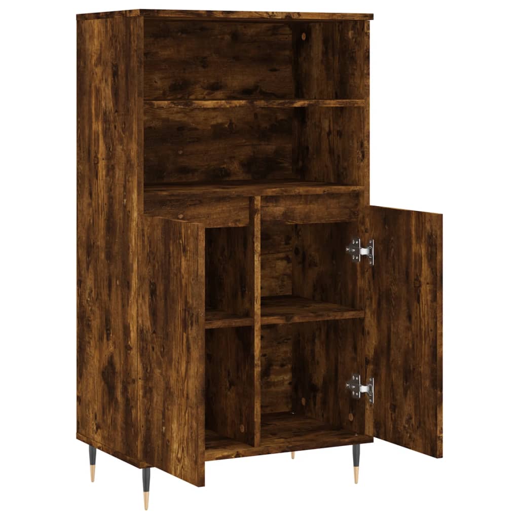 Buffet haut Chêne fumé 60x36x110 cm Bois d'ingénierie - XIOS