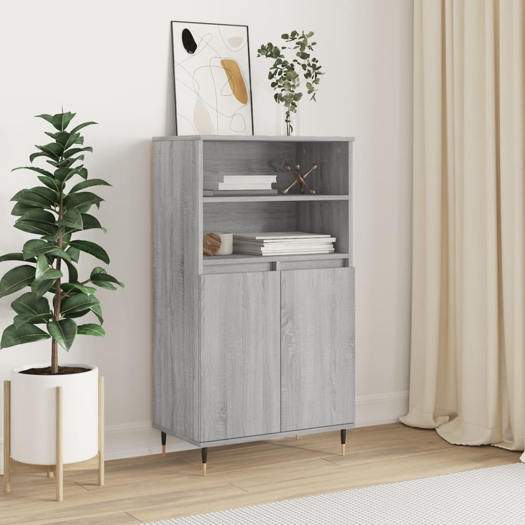 Buffet haut Sonoma gris 60x36x110 cm Bois d'ingénierie - XIOS