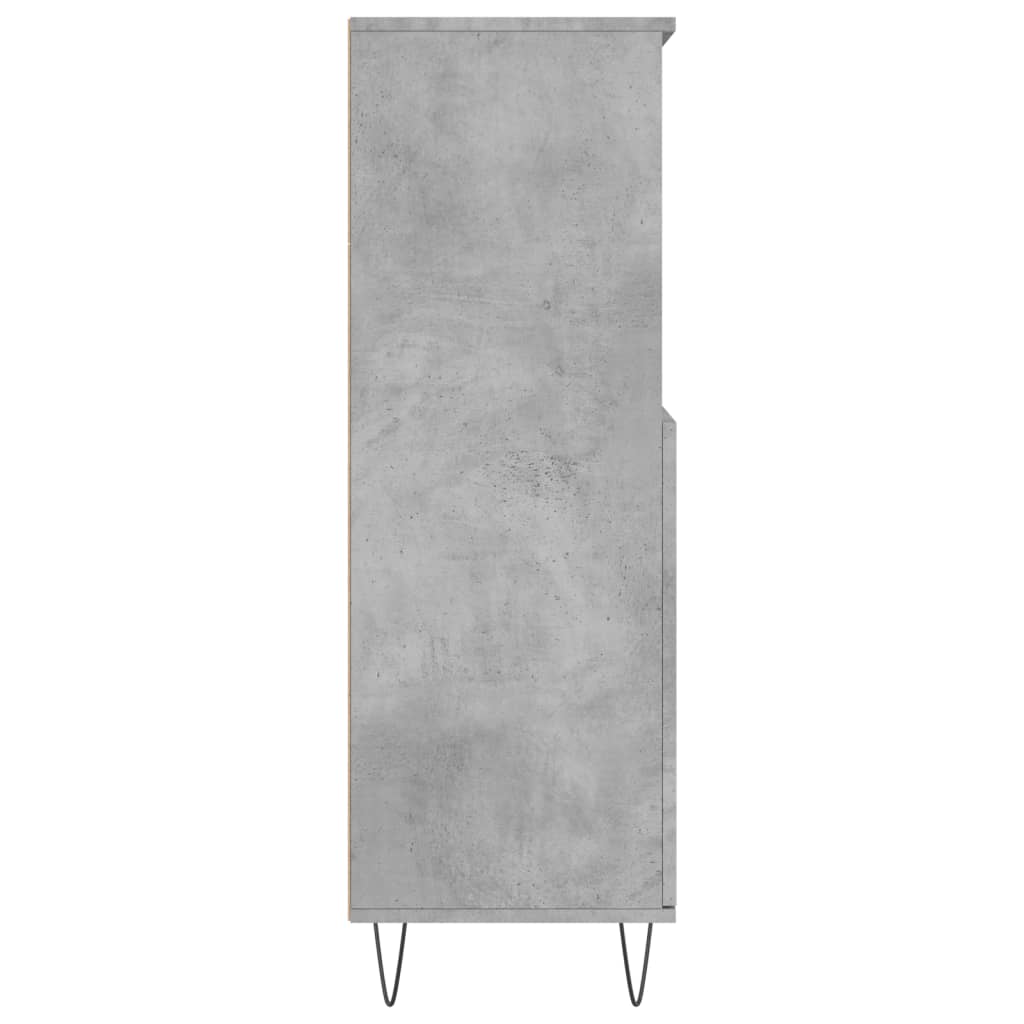 Buffet haut Gris béton 60x36x110 cm Bois d'ingénierie - XIOS
