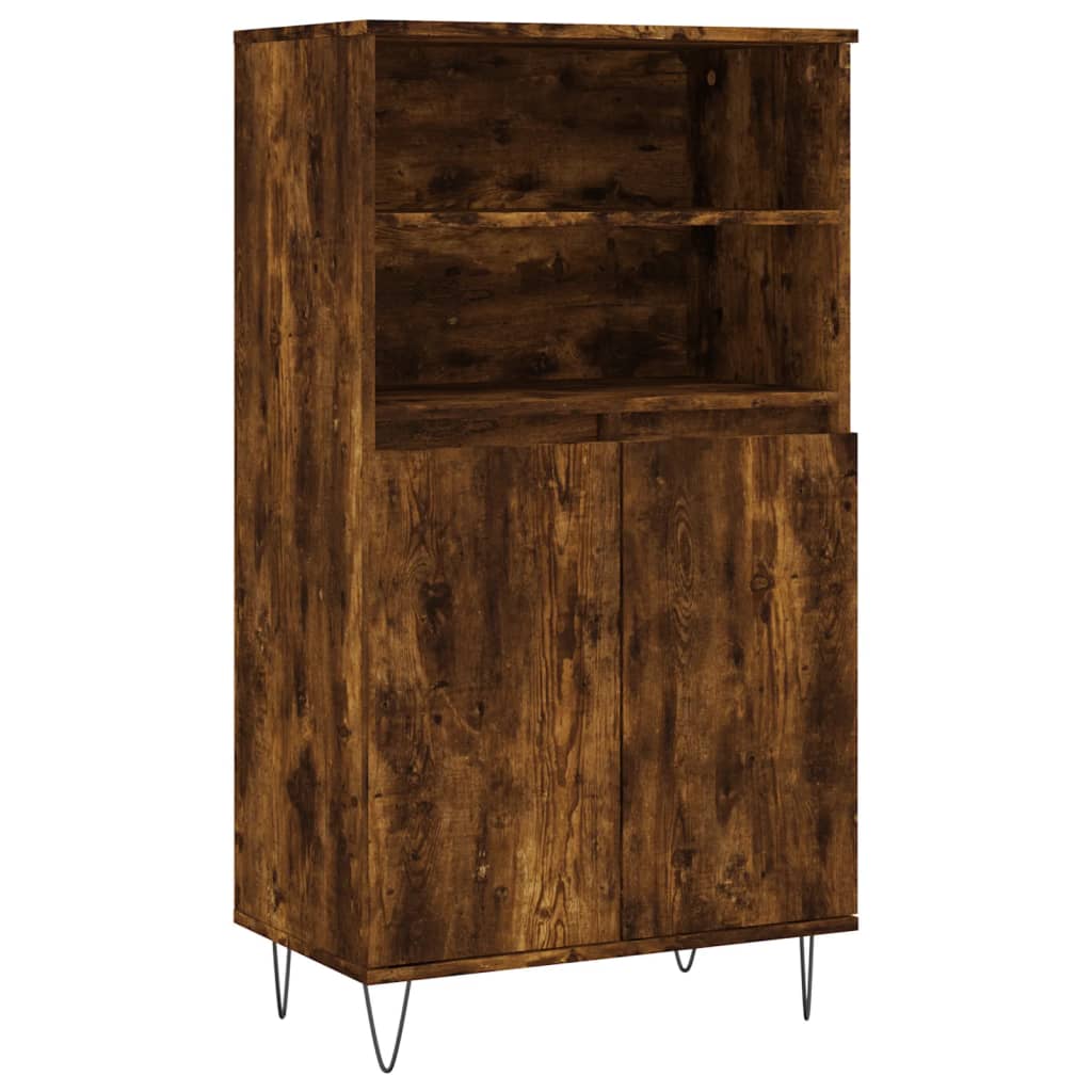 Buffet haut Chêne fumé 60x36x110 cm Bois d'ingénierie - XIOS
