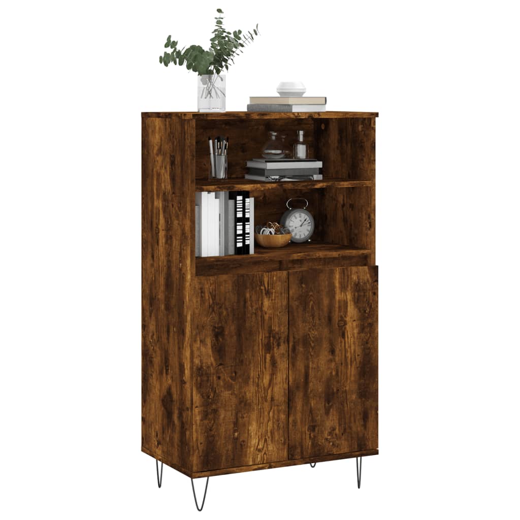 Buffet haut Chêne fumé 60x36x110 cm Bois d'ingénierie - XIOS